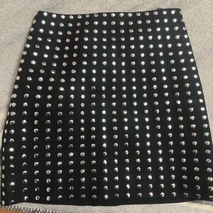 Black & silver mini skirt size 2